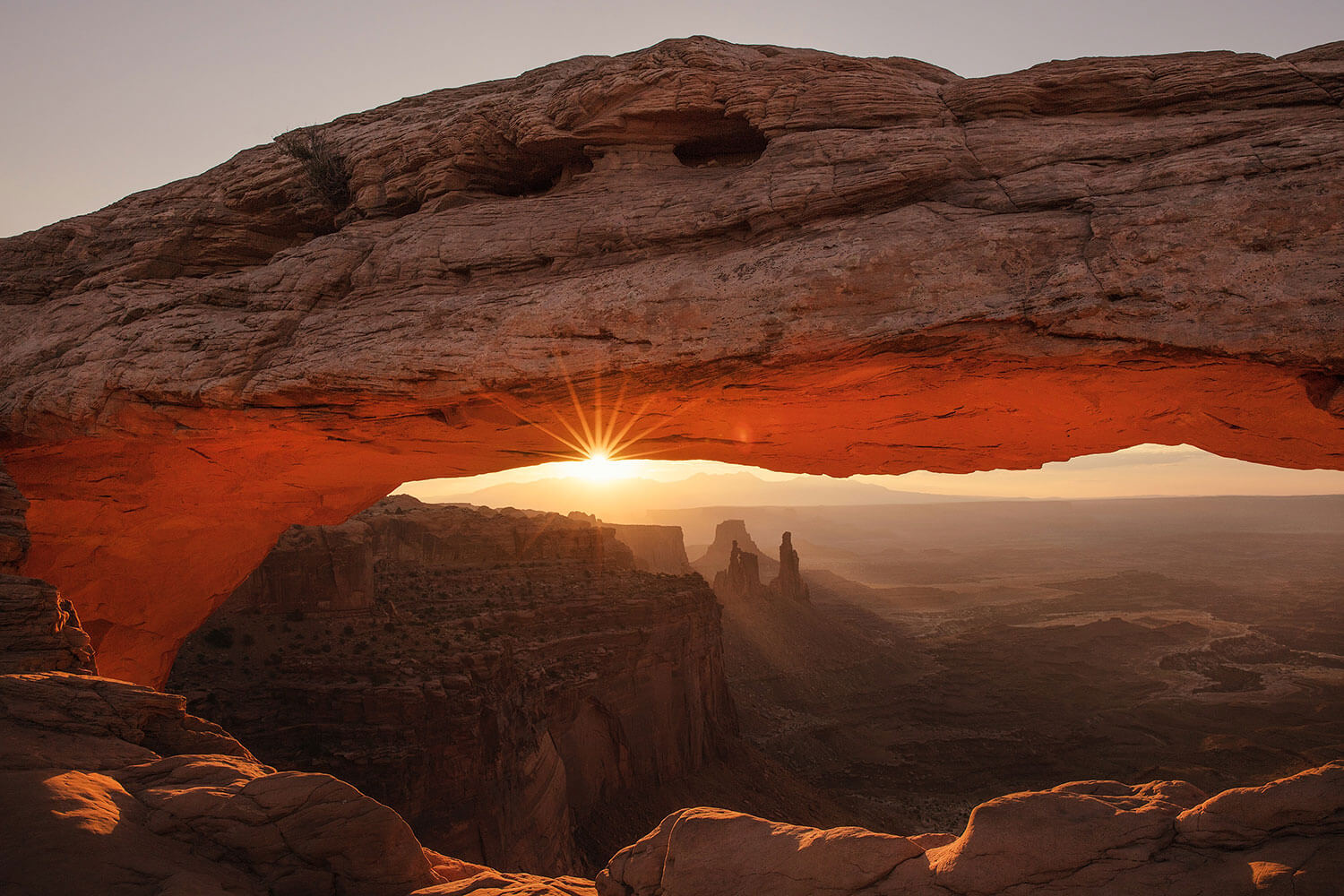 Arizona Desert rocky overhang illuminated by the sun